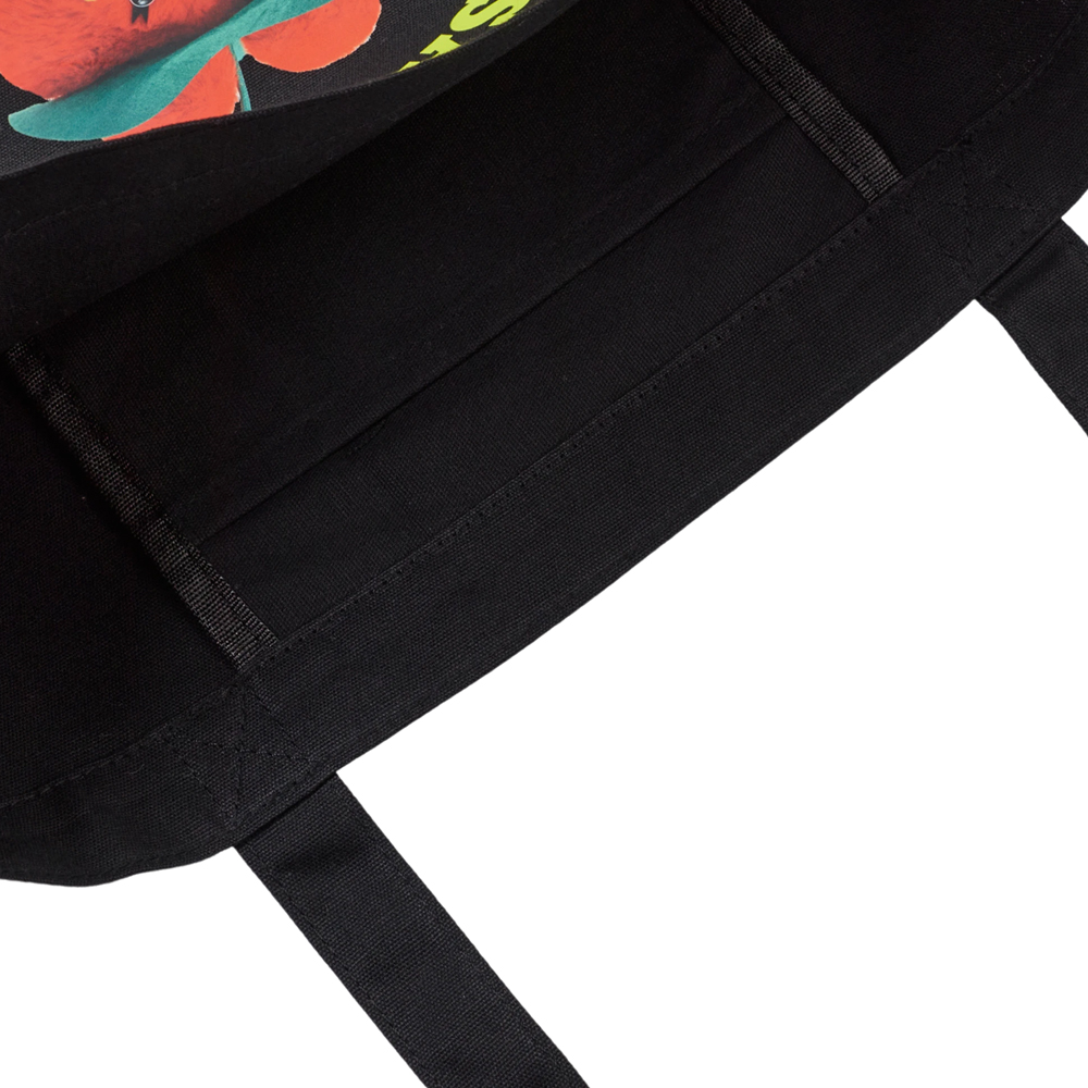 Grace Gift 平價女鞋 Wasabi Bear 聯名 辣椒醬熊 印花帆布包 正紅色 實拍圖