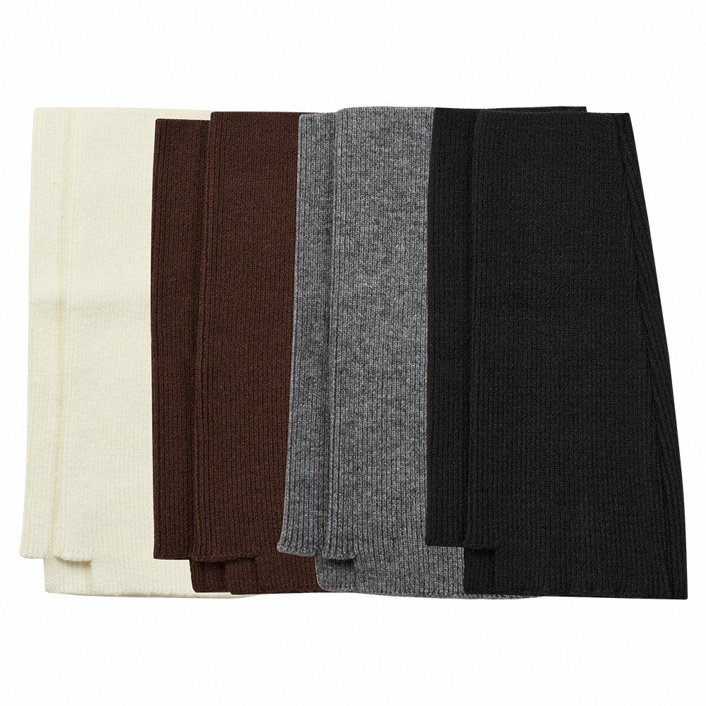 日系氛圍感針織堆堆襪套 灰