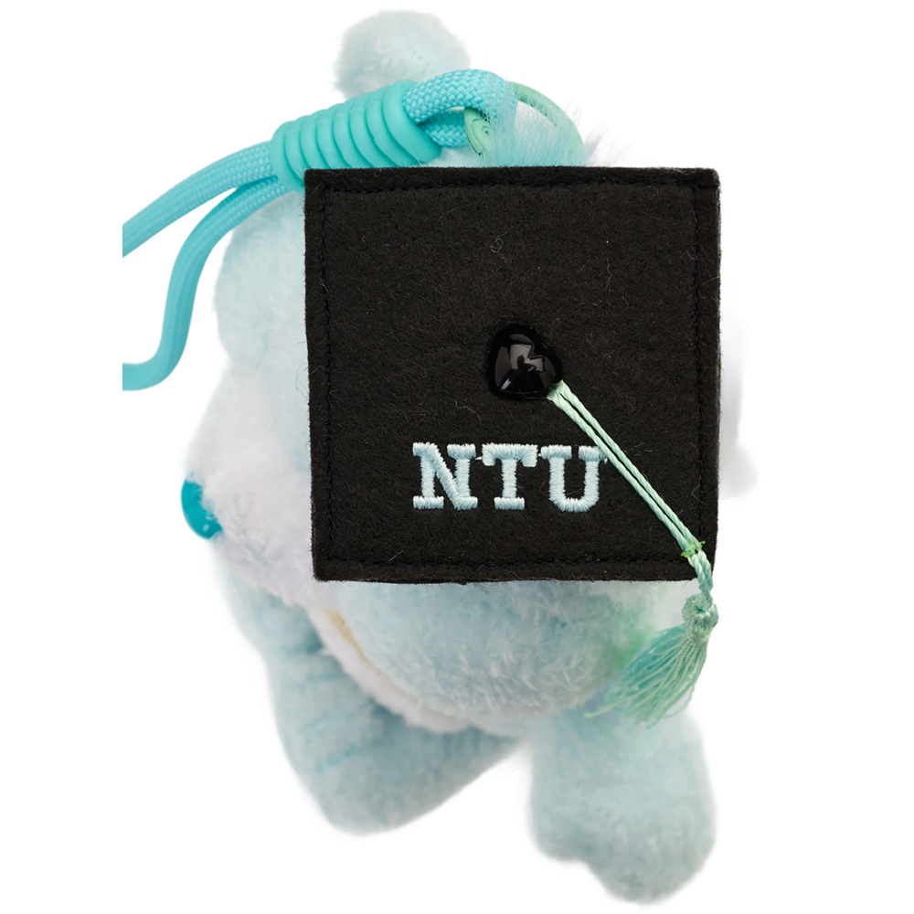 GraceGift CareBears聯名 許願小熊 NTU畢業祝福小熊吊飾禮盒 附贈手機墊片 藍綠