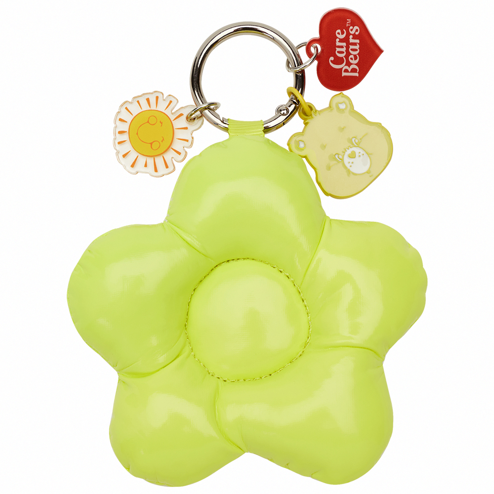 GraceGift CareBears聯名 幽默小熊 Blossom系列 鋪棉小花鑰匙圈 黃