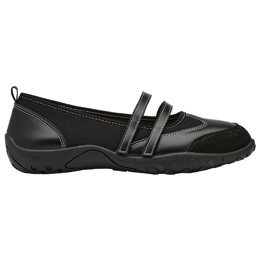 活力女孩魔鬼氈機能芭蕾舞運動鞋 黑