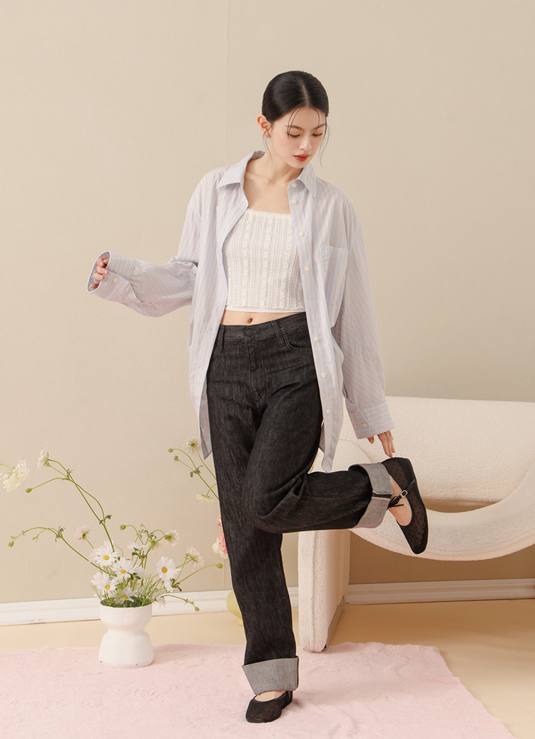 GraceGift平價女鞋 日系水玉 蝴蝶結網紗 內增高瑪莉珍鞋 黑色