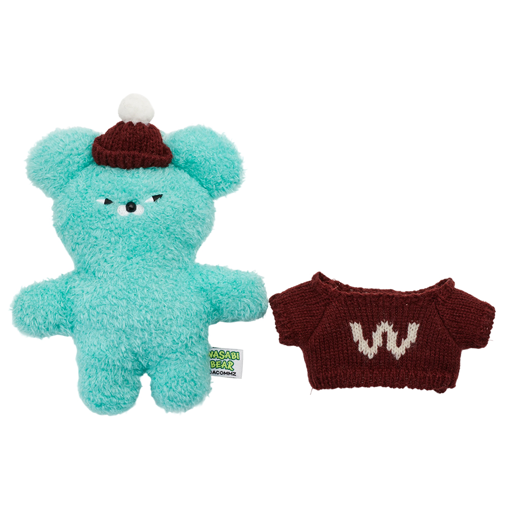 GraceGift Wasabi Bear聯名 冬裝派對毛絨玩偶吊飾鑰匙圈 盲盒