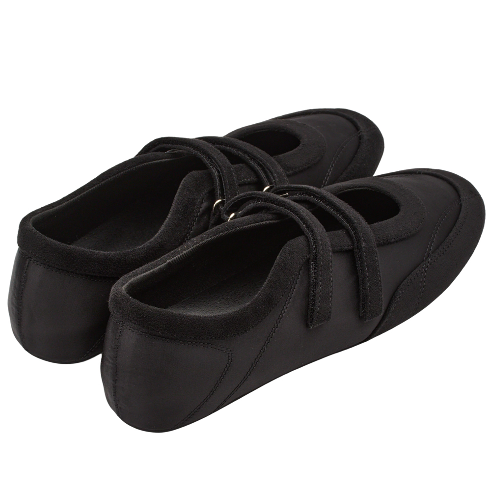 輕盈革命魔鬼氈雙帶內增高瑪莉珍運動鞋 黑