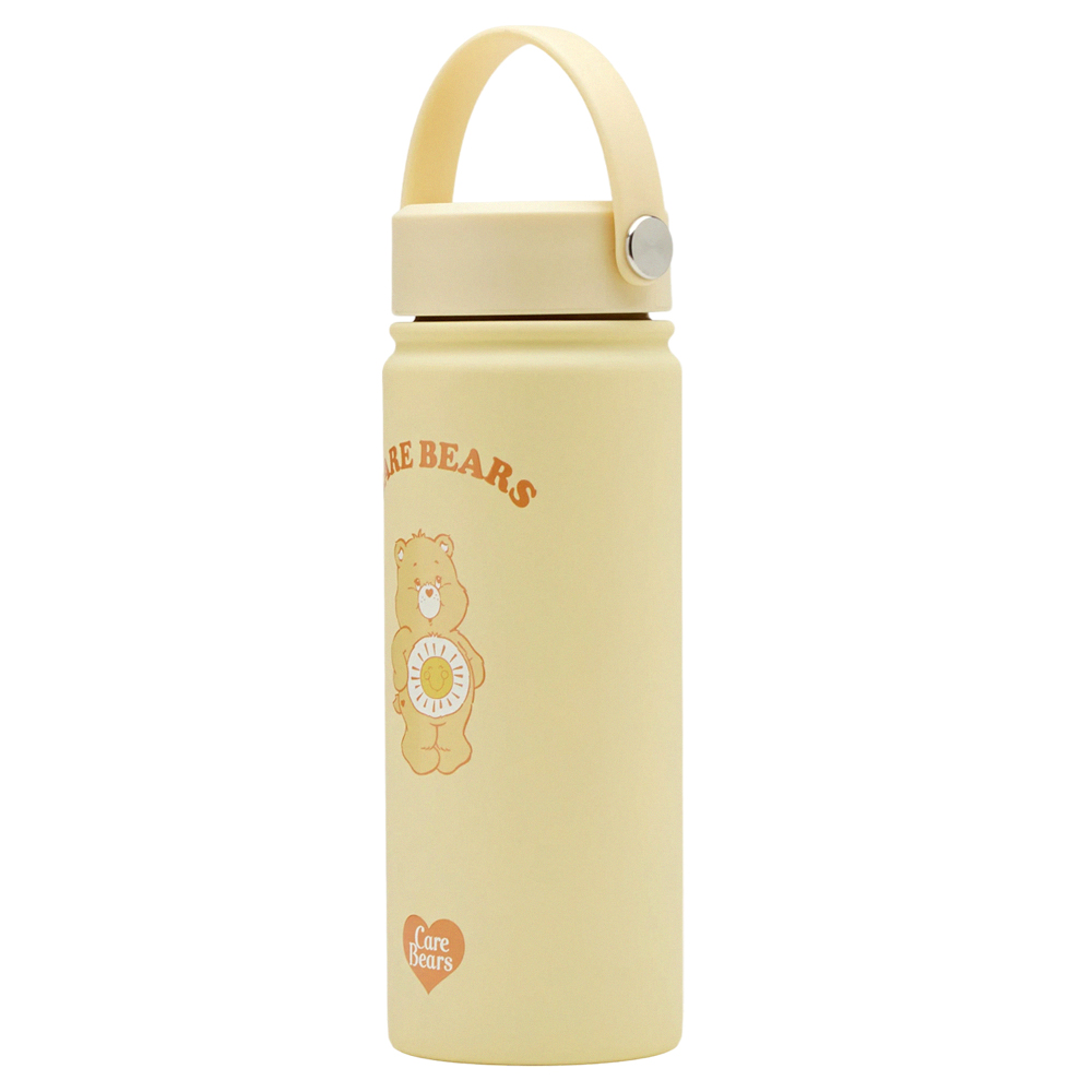 Care Bears-幽默小熊手提式雙層304不鏽鋼保溫瓶(500ML) 黃