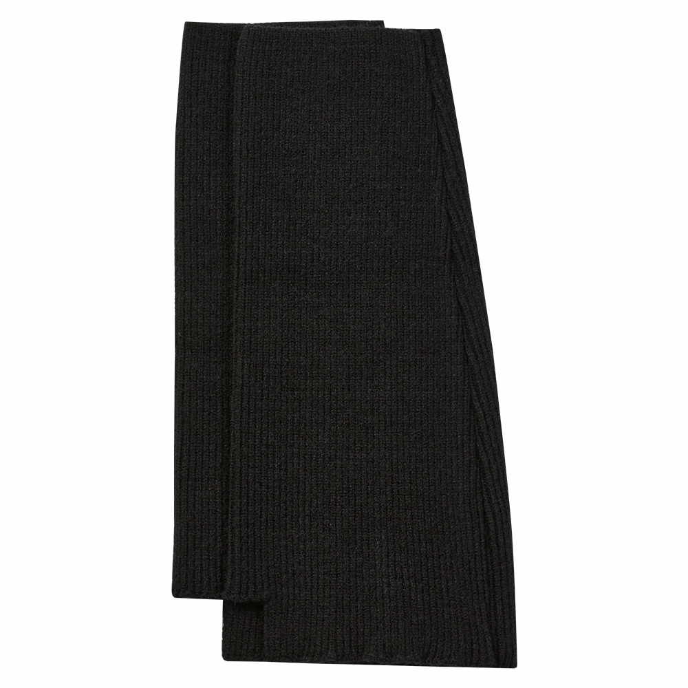 日系氛圍感針織堆堆襪套 黑