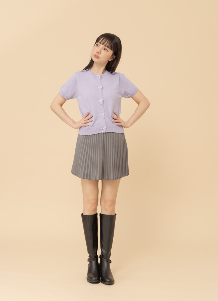 Grace Gift 平價女鞋 經典剪裁 2WAY皮帶釦長靴 黑色 中跟長靴 實拍圖