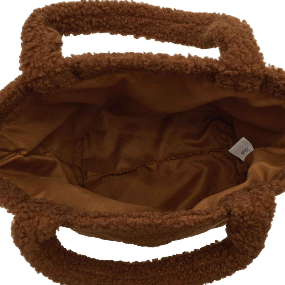 Care Bears-溫柔小熊泰迪毛毛手提肩背托特包 棕