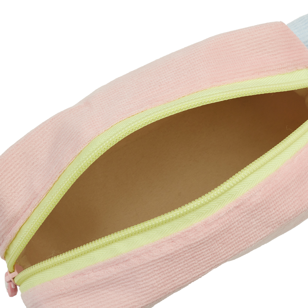 Care Bears-彩虹熊粉嫩燈芯絨手提化妝包