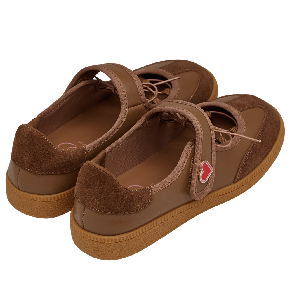 Care Bears-溫柔小熊綁繩魔鬼氈瑪莉珍運動鞋  棕