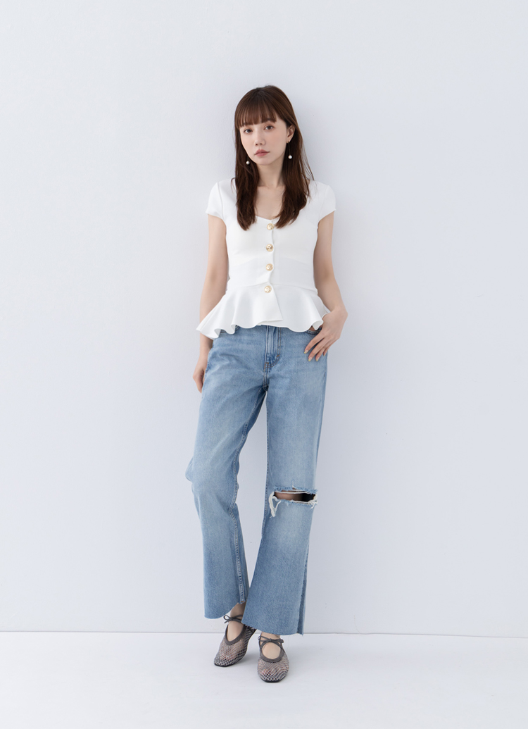 GraceGift平價女鞋 手工訂製亮鑽蝴蝶結漁網方頭芭蕾舞鞋 灰