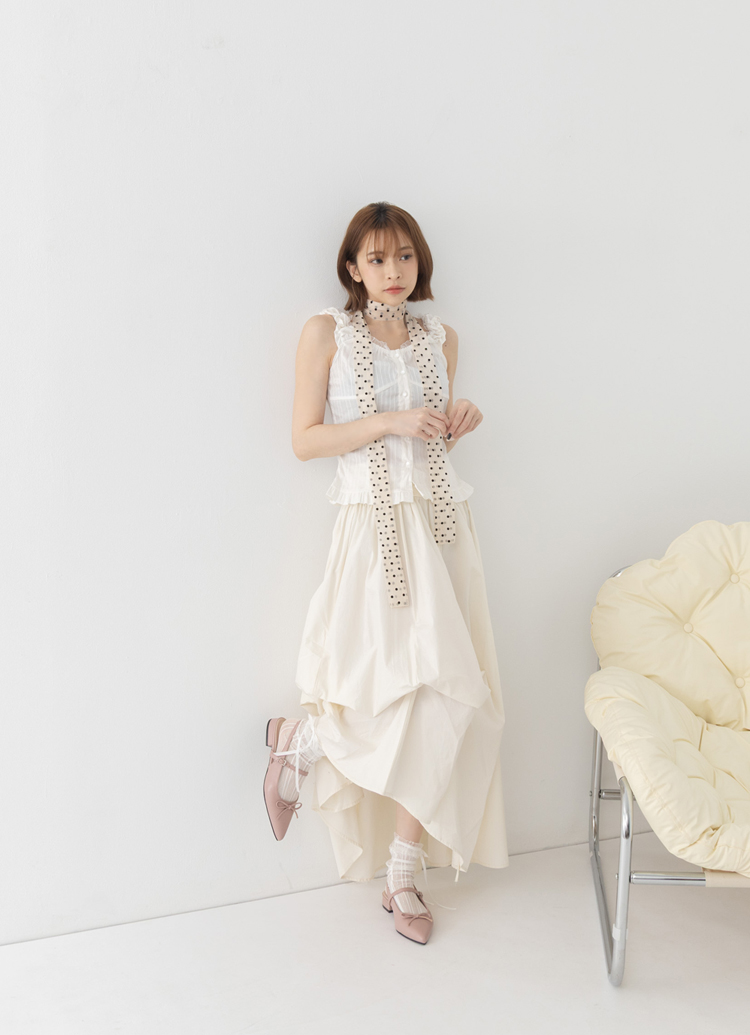 GraceGift 平價女鞋 法式尖頭 蝴蝶結後簍空芭蕾舞平底鞋 藕粉色