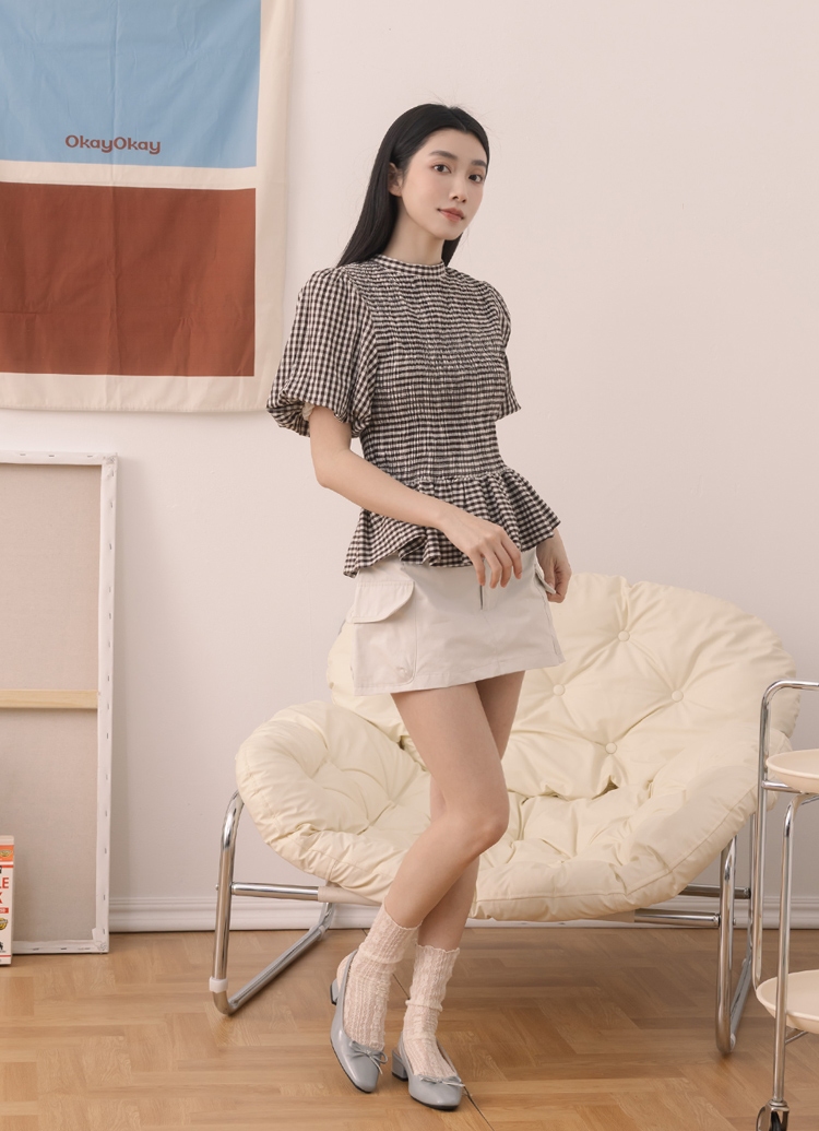 GraceGift平價女鞋 時尚秀場 方頭 韓系清新蝴蝶結後空跟鞋 藍灰色