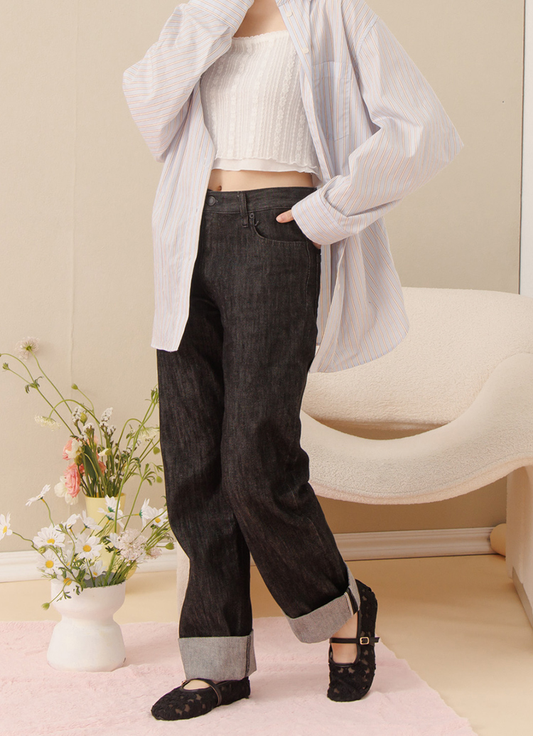 GraceGift平價女鞋 法式少女 蕾絲花朵 透膚平底 瑪莉珍鞋 黑色