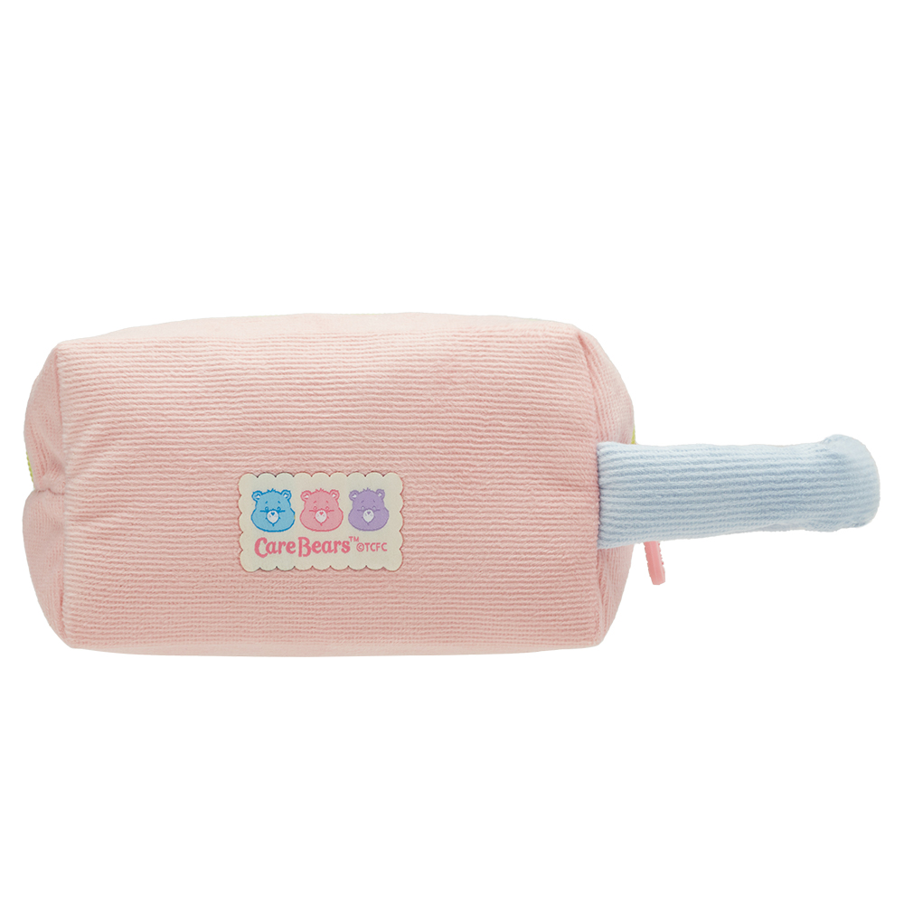 Care Bears-彩虹熊粉嫩燈芯絨手提化妝包