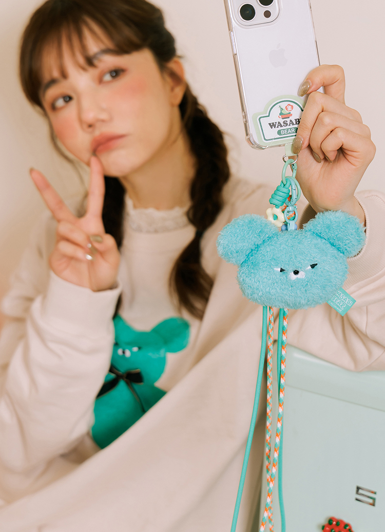 GraceGift Wasabi Bear聯名 調味日常絨毛娃娃頭吊飾手機繩盲盒