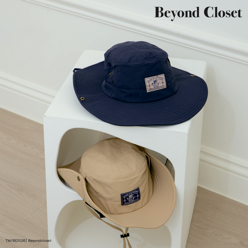 Beyond Closet 狗狗布標防風機能漁夫帽 深藍