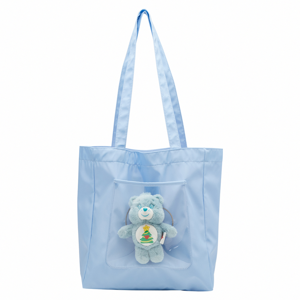 Care Bears-牢騷小熊透明尼龍托特包 藍