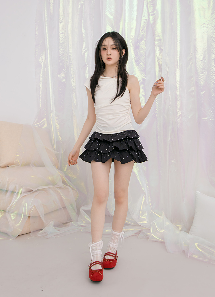 GraceGift平價女鞋 時尚秀場 方圓頭 芭蕾女伶方頭雙帶平底瑪莉珍 正紅色
