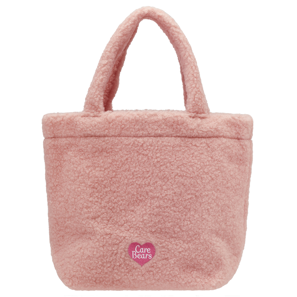 Care Bears-樂觀小熊泰迪毛毛手提肩背托特包 粉