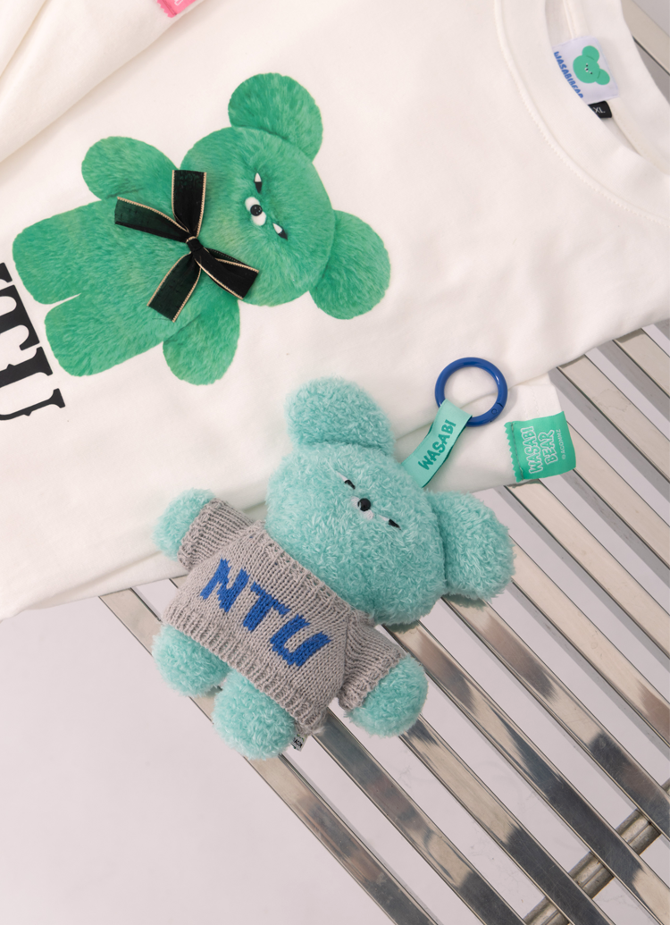 GraceGift  Wasabi Bear聯名 芥末熊 芥末熊毛絨玩偶吊飾鑰匙圈