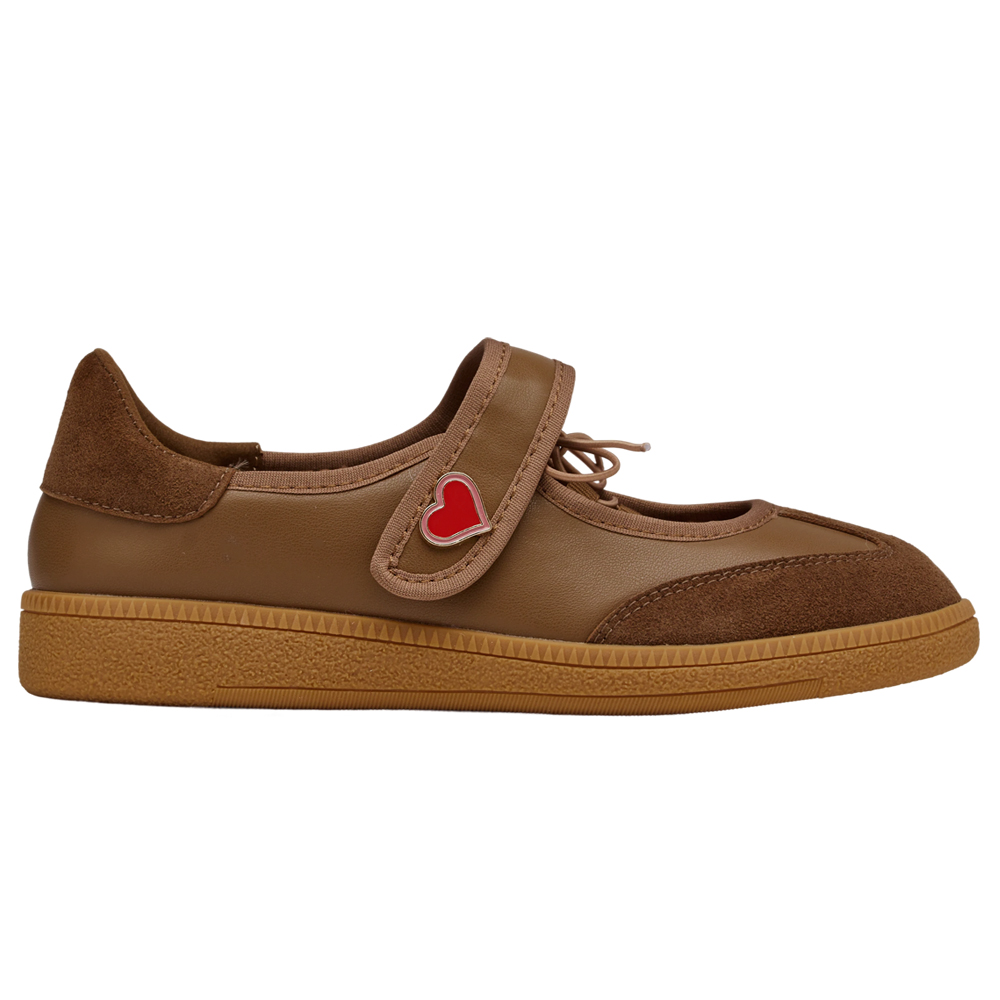 Care Bears-溫柔小熊綁繩魔鬼氈瑪莉珍運動鞋  棕