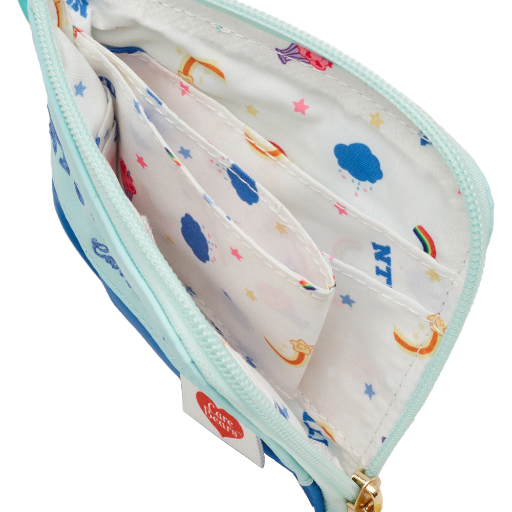 GraceGift Care Bears聯名 NTU 許願小熊 收納零錢包 淺綠色 實拍圖