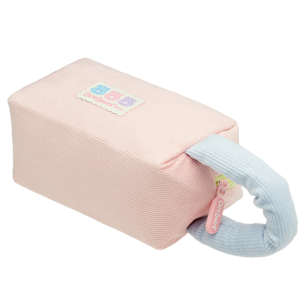 Care Bears-彩虹熊粉嫩燈芯絨手提化妝包