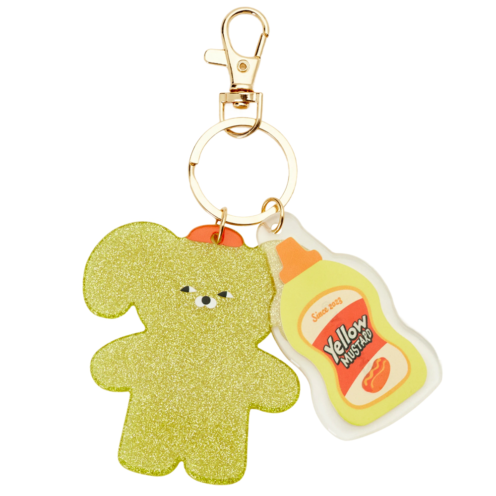 GraceGift Wasabi Bear聯名 繽紛閃粉系列壓克力鑰匙圈盲盒