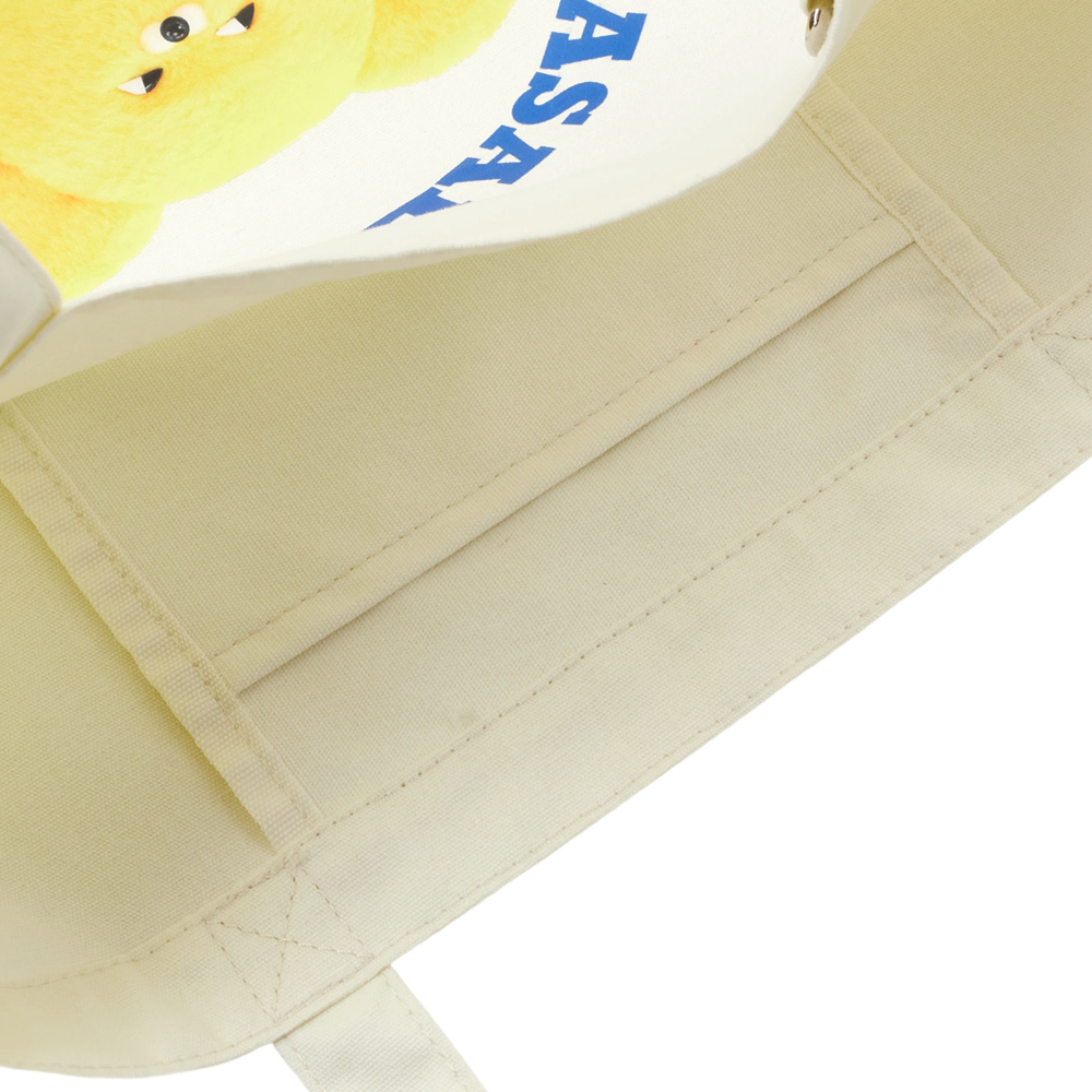 Grace Gift 平價女鞋 Wasabi Bear 聯名 黃芥末熊 印花帆布包 正紅色 實拍圖