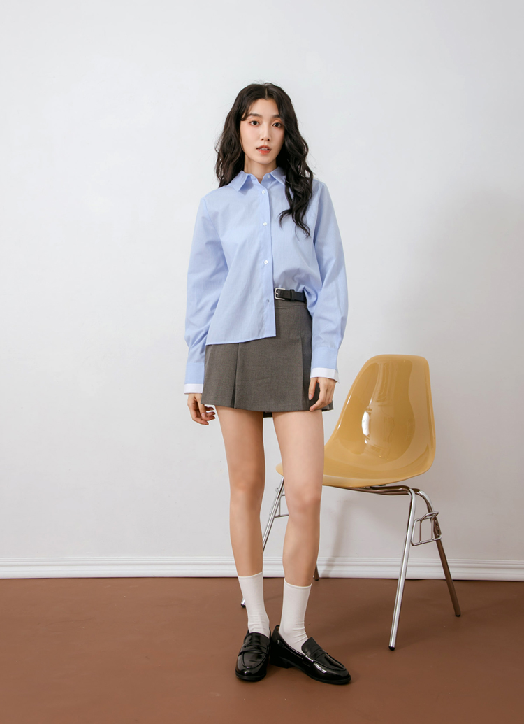 GraceGift平價女鞋 歐美便仕 軟墊 低跟樂福鞋 黑漆