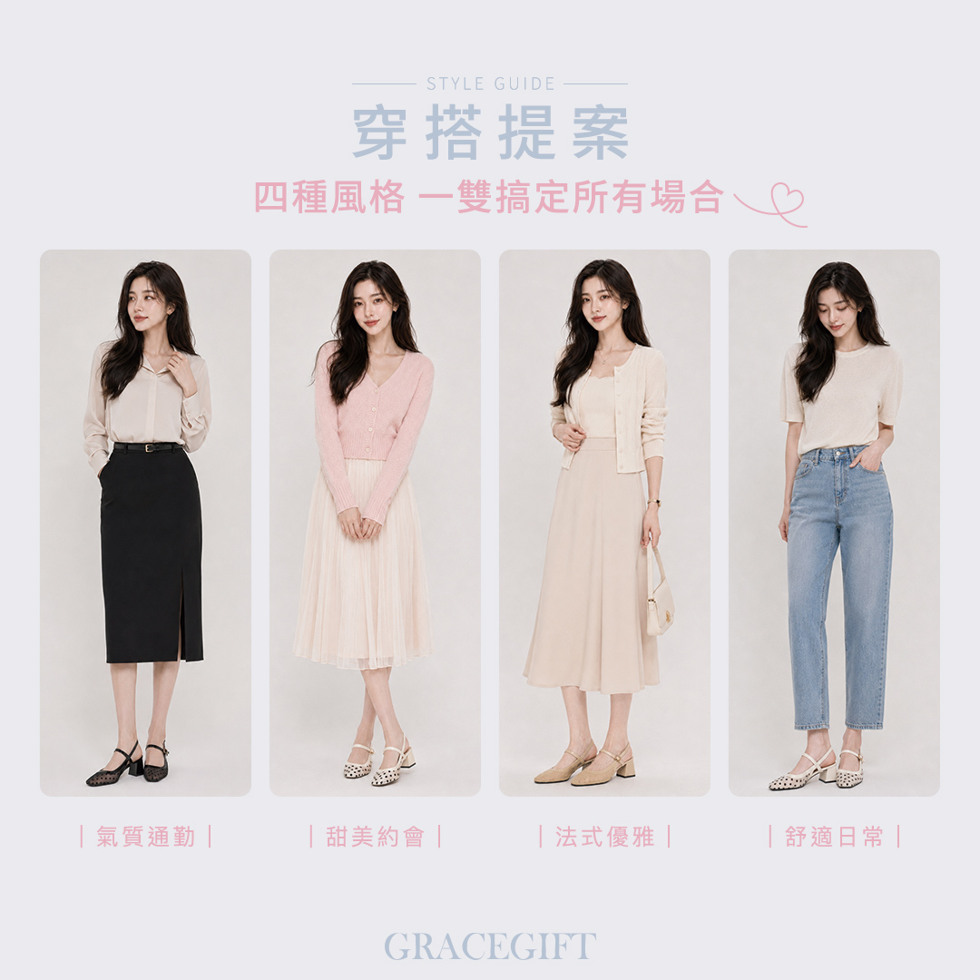 GraceGift平價女鞋 時尚秀場 方頭 日系方頭波點網紗後空跟鞋 黑色