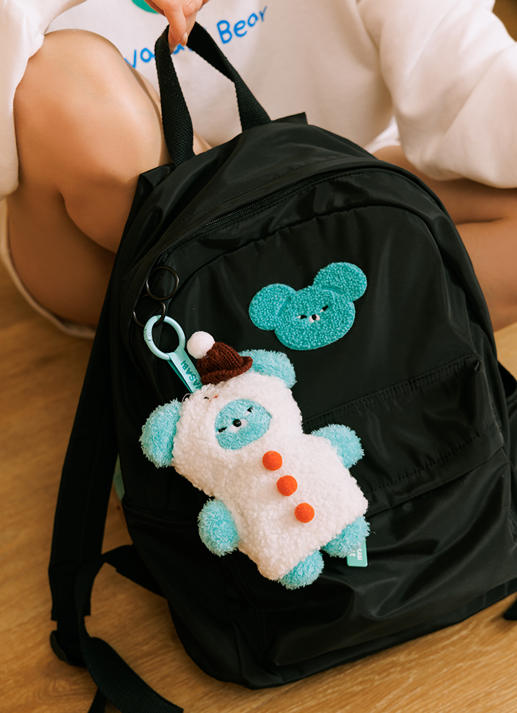 Grace Gift Wasabi Bear聯名 新年療癒收納組 絨毛化妝包 玩偶盲盒 曬娃包 福帶