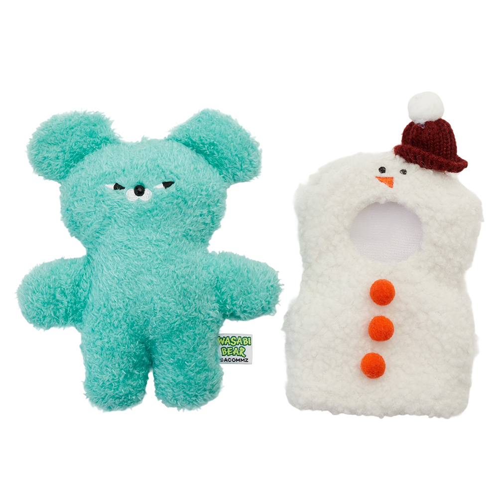 GraceGift Wasabi Bear聯名 冬裝派對毛絨玩偶吊飾鑰匙圈 盲盒