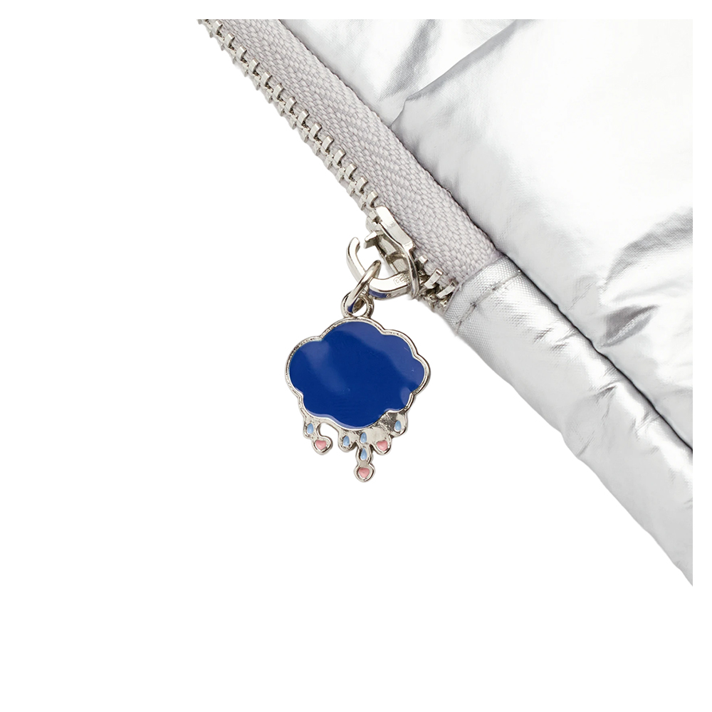 GraceGift Care Bears聯名 NTU 牢騷小熊 澎澎空氣平板包 銀色 實拍圖