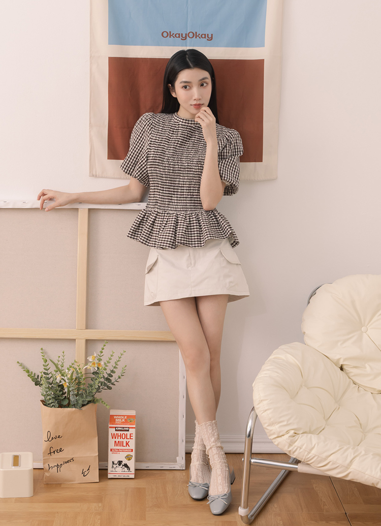 GraceGift平價女鞋 時尚秀場 方頭 韓系清新蝴蝶結後空跟鞋 藍灰色