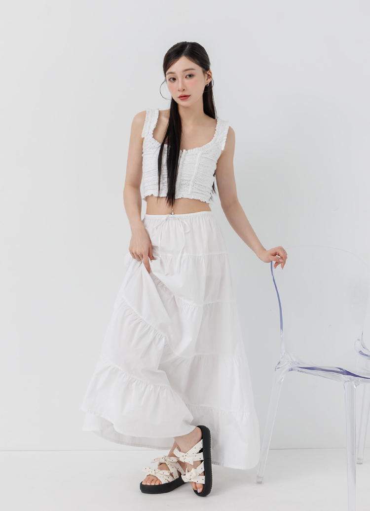 GraceGift平價女鞋 Y3K甜酷 澎澎蝴蝶結 雲感厚底涼鞋 白圓點