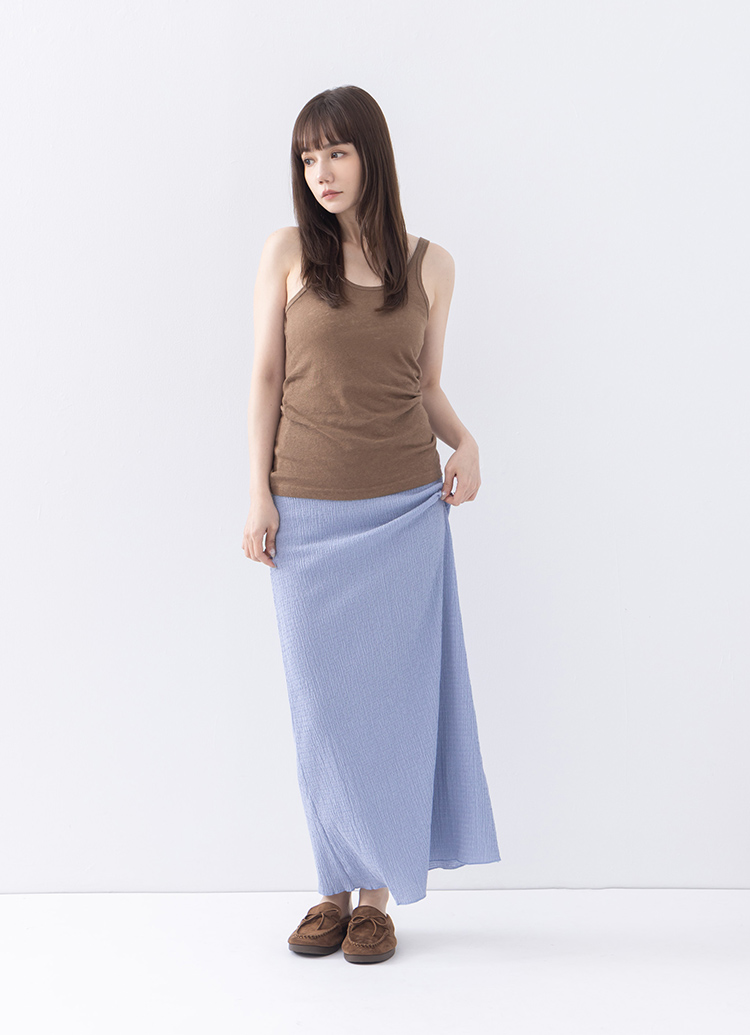 GraceGift平價女鞋 時尚秀場 圓頭 舒適輕柔手工真皮蝴蝶結平底莫卡辛拖鞋 咖色