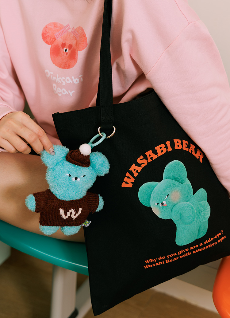 GraceGift Wasabi Bear聯名 冬裝派對毛絨玩偶吊飾鑰匙圈 盲盒