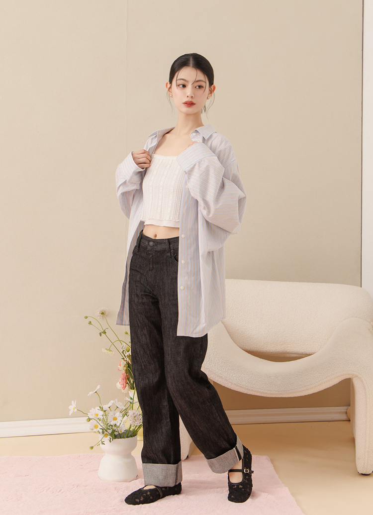 GraceGift平價女鞋 法式少女 蕾絲花朵 透膚平底 瑪莉珍鞋 黑色