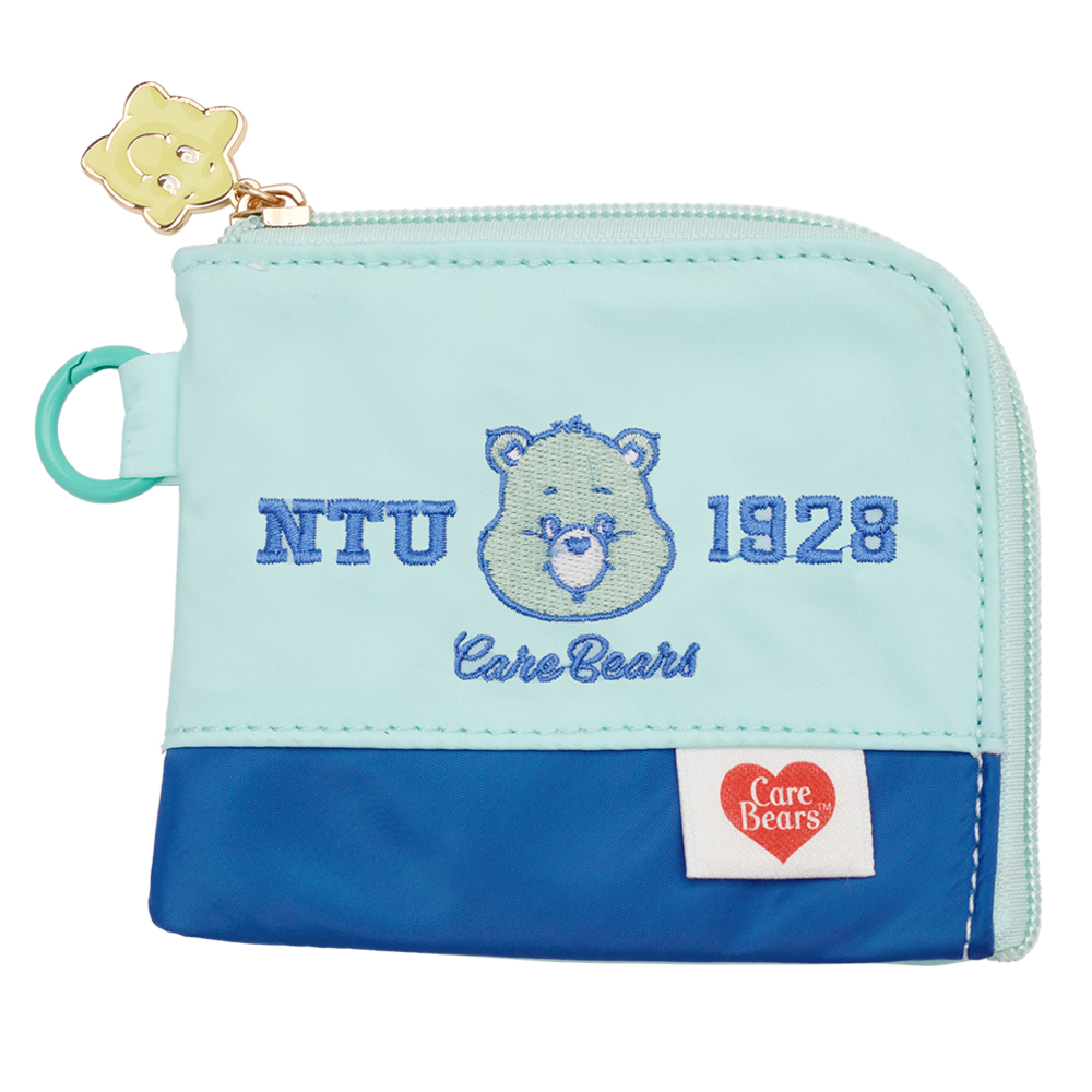 GraceGift Care Bears聯名 NTU 許願小熊 收納零錢包 淺綠色 實拍圖