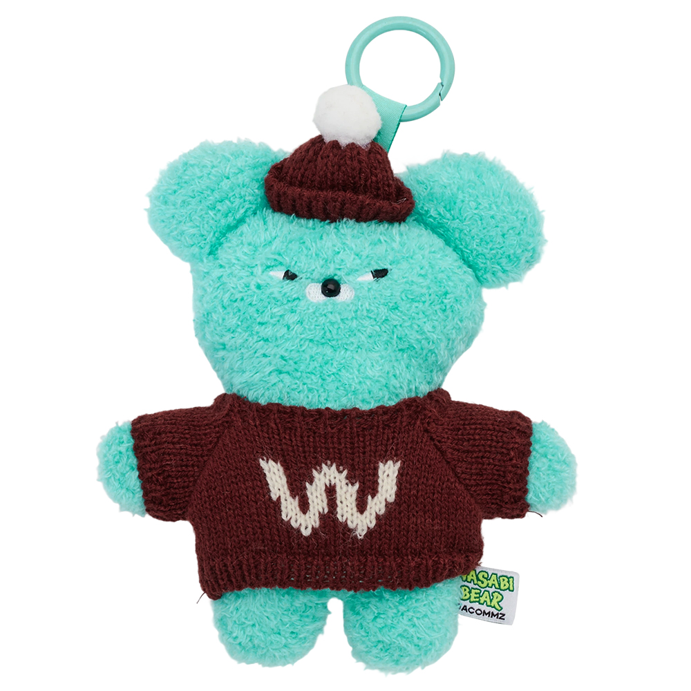 GraceGift Wasabi Bear聯名 冬裝派對毛絨玩偶吊飾鑰匙圈 盲盒