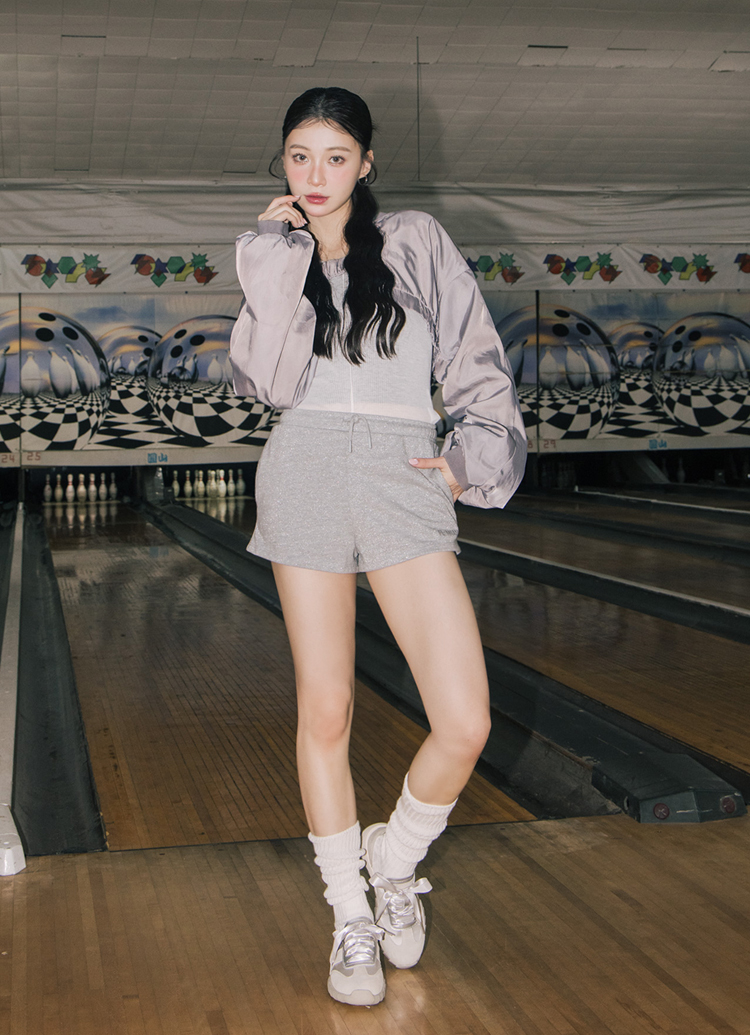 GraceGift 平價女鞋 甜感少女 2WAY緞帶芭蕾休閒鞋 灰色 實品圖