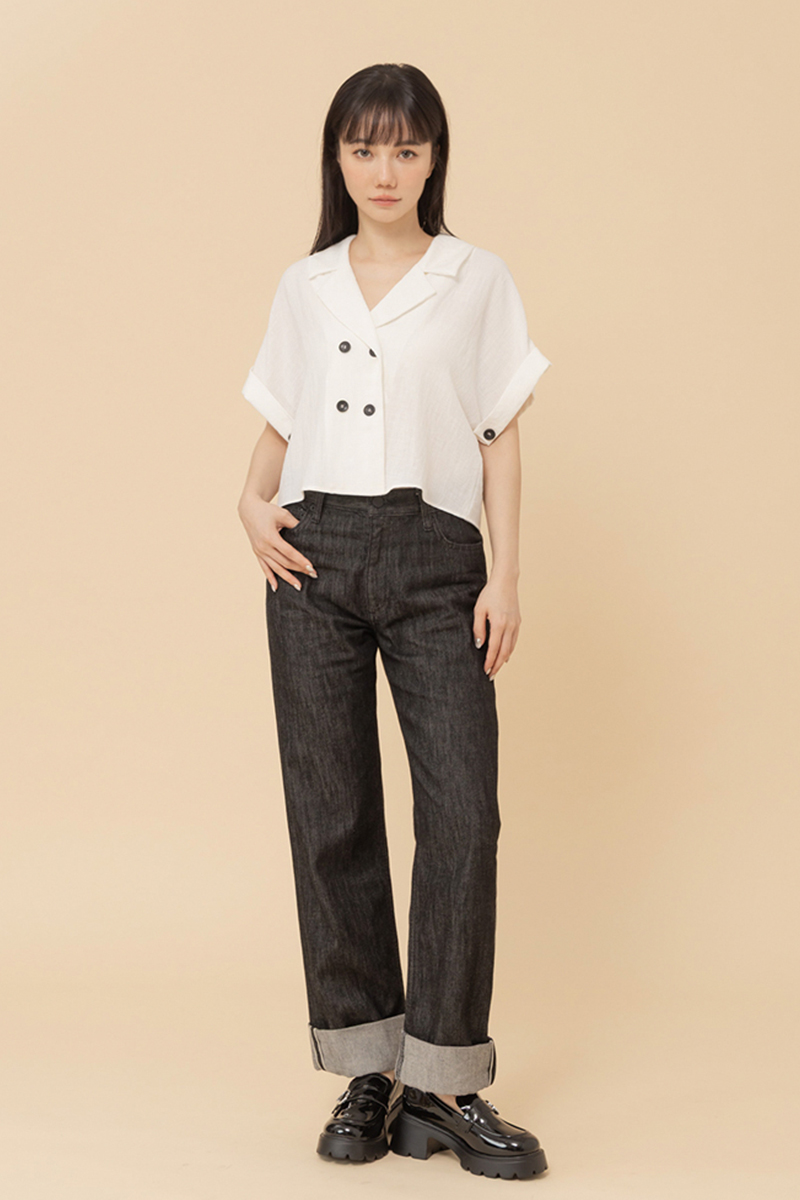 校花穿搭愛心扣輕量厚底樂福鞋