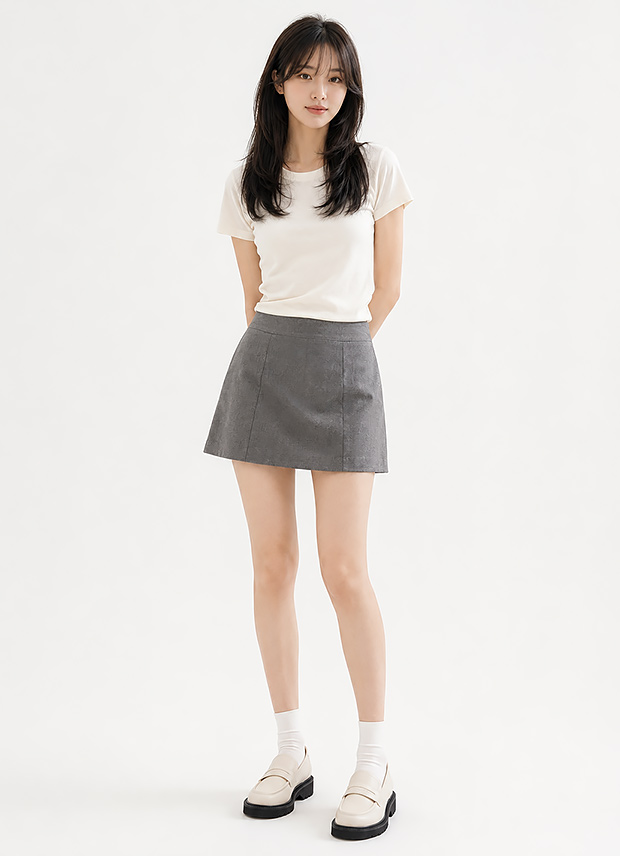 GraceGift平價女鞋 圓頭 厚底 便仕樂福鞋 米白