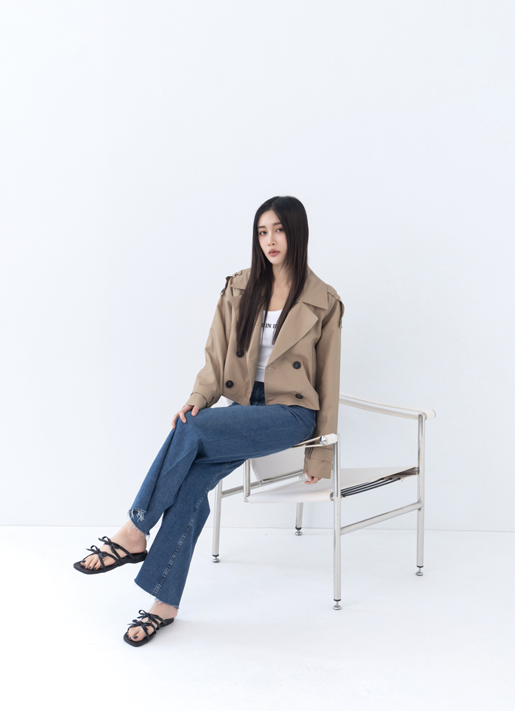 GraceGift平價女鞋 時尚秀場 方頭 韓系雙蝴蝶結細帶平底拖鞋 黑色