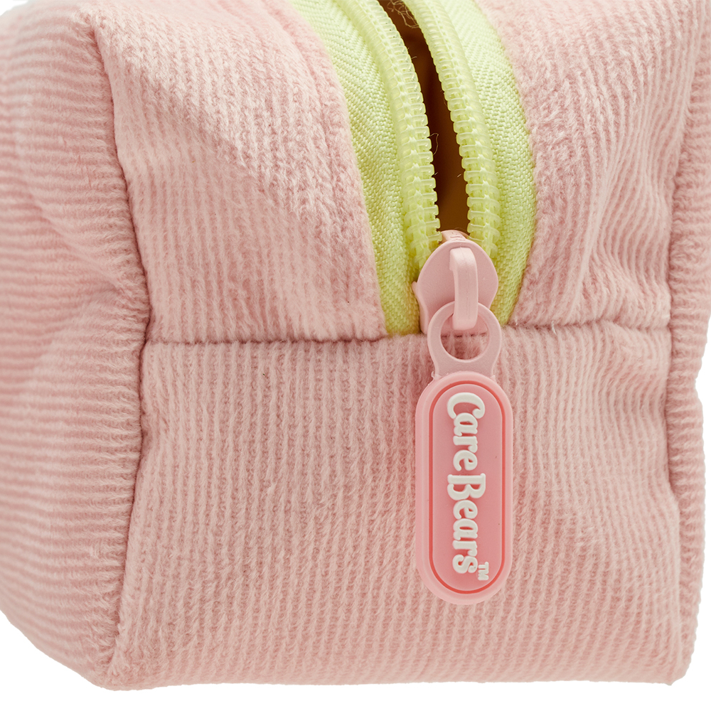 Care Bears-彩虹熊粉嫩燈芯絨手提化妝包