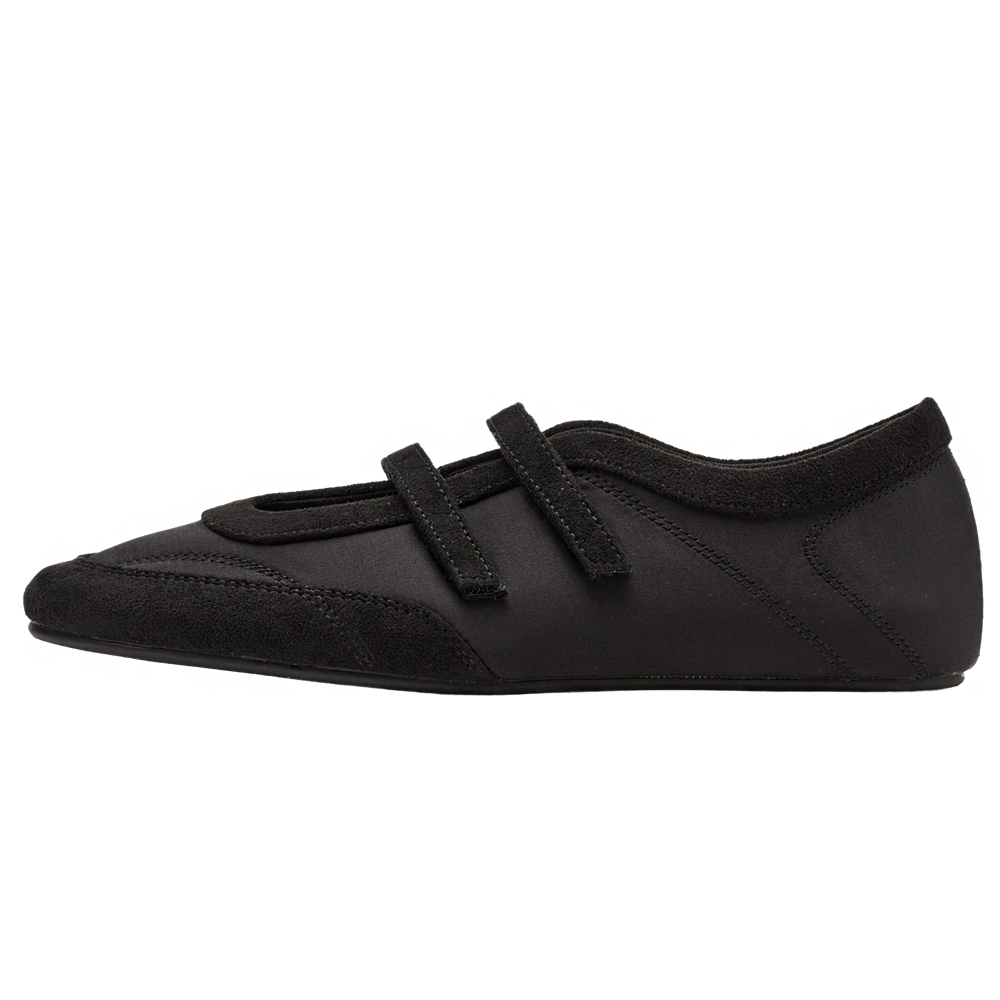 輕盈革命魔鬼氈雙帶內增高瑪莉珍運動鞋 黑