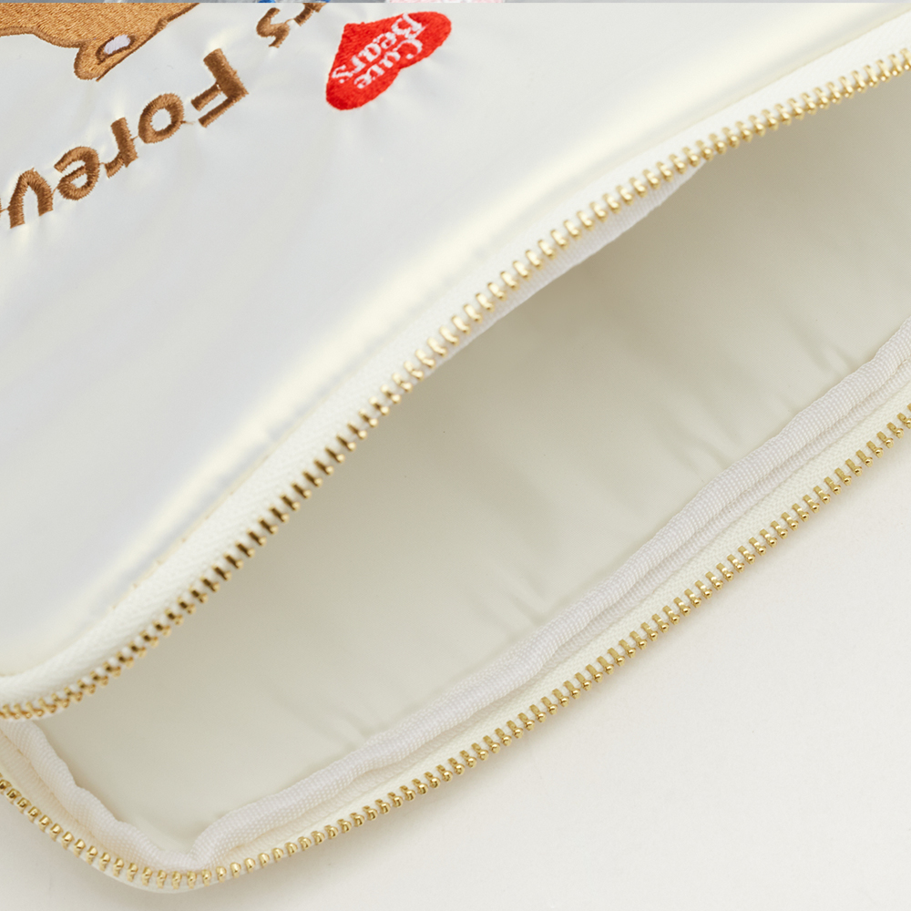 Care Bears-溫柔小熊空氣平板收納包 珠光白