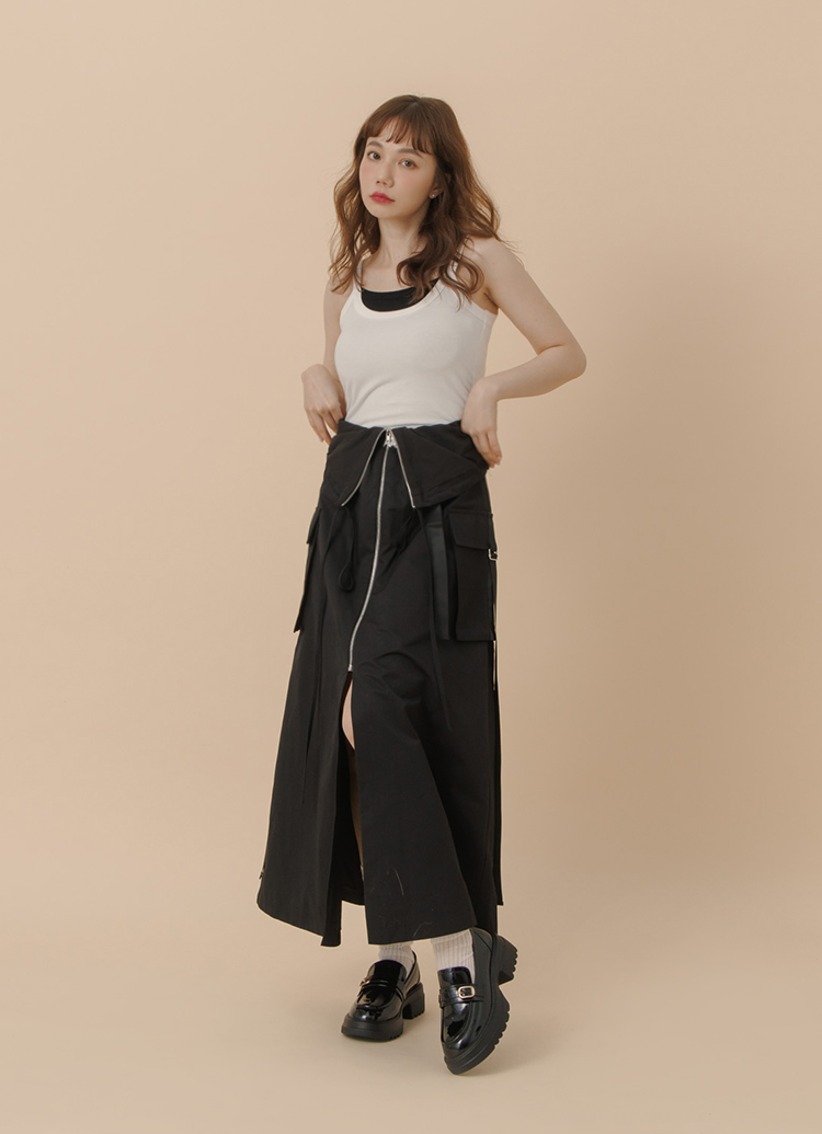 GraceGift平價女鞋 復古圓頭 方釦 輕量中跟樂福鞋 黑漆